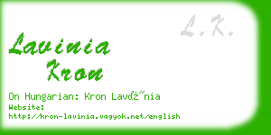 lavinia kron business card